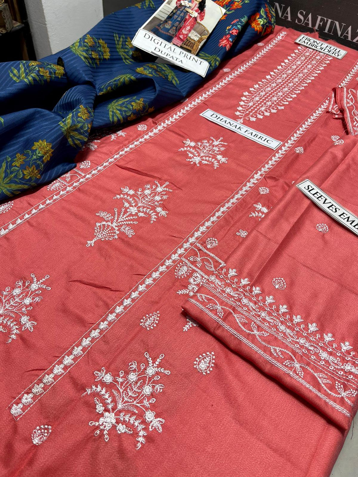 DFW-1087 Urge Heavy Embroidery 3PC Dhanak Suit