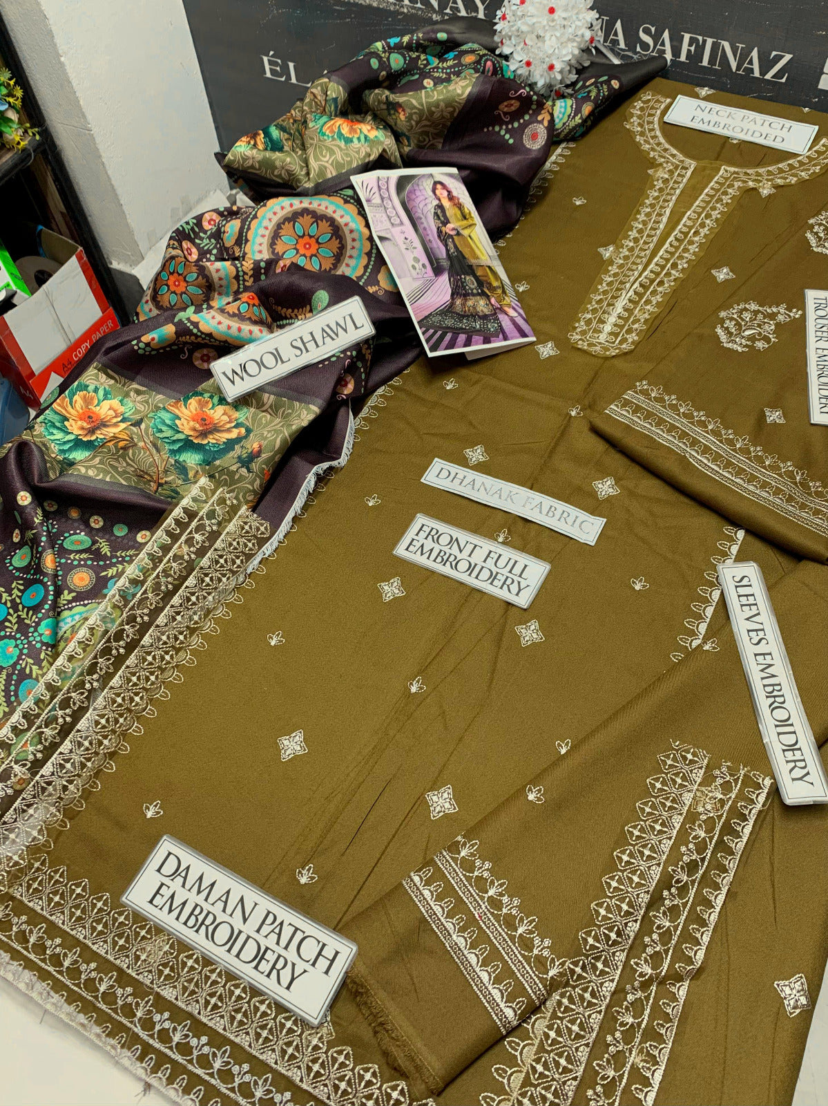 DFW-869 Urge Heavy Embroidery 3PC Dhanak Suit