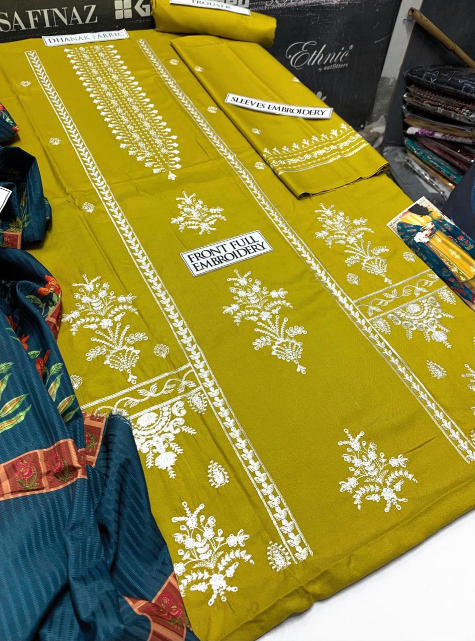 DFW-1166 Urge Heavy Embroidery 3PC Dhanak Suit