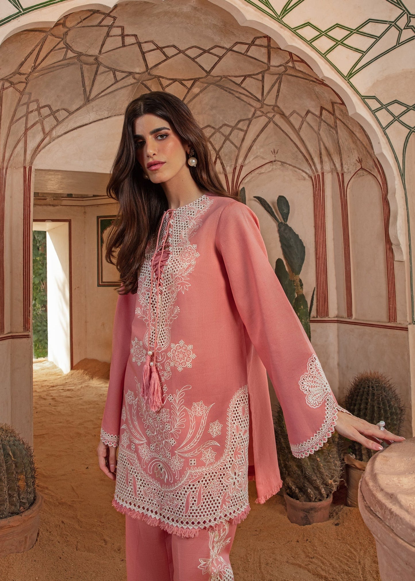 DFW-602 Crimson Heavy Embroidery 3Pc Lawn Suit