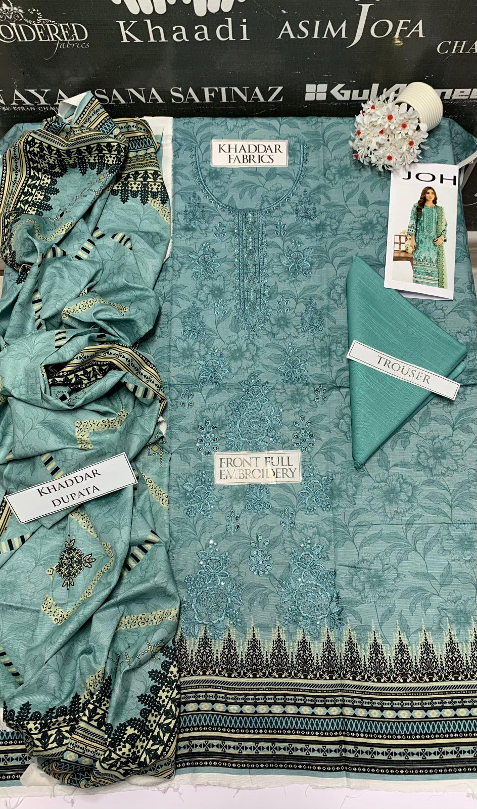 DFW-935 Bareeze Heavy Embroidery 3PC Khaddar Suit