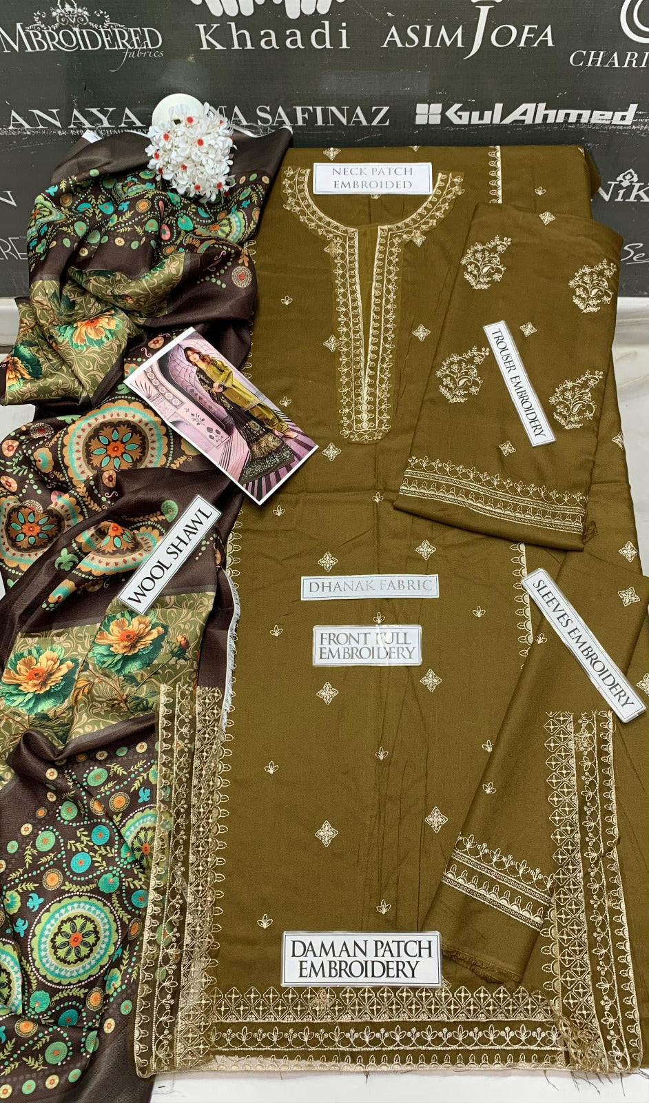 DFW-869 Urge Heavy Embroidery 3PC Dhanak Suit