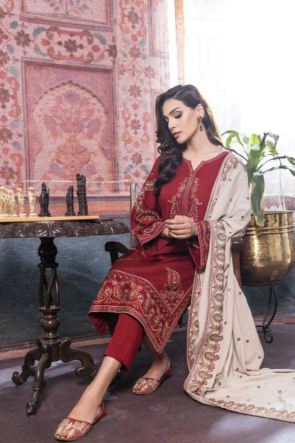 DFW-985 Noor Heavy Embroidery 3PC Dhanak Suit