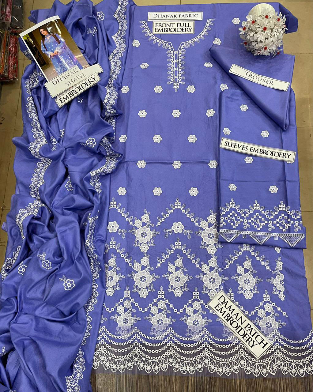 DFW-1236 Libaas Embroidery 3PC Dhanak Suit