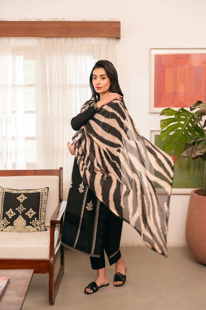 DFW-1144 Mahmair Embroidery 3PC Dhanak Suit