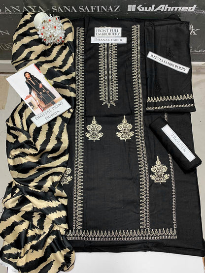 DFW-1144 Mahmair Embroidery 3PC Dhanak Suit