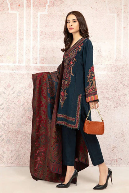 DFW-1145 Maria B Embroidery 3PC Dhanak Suit