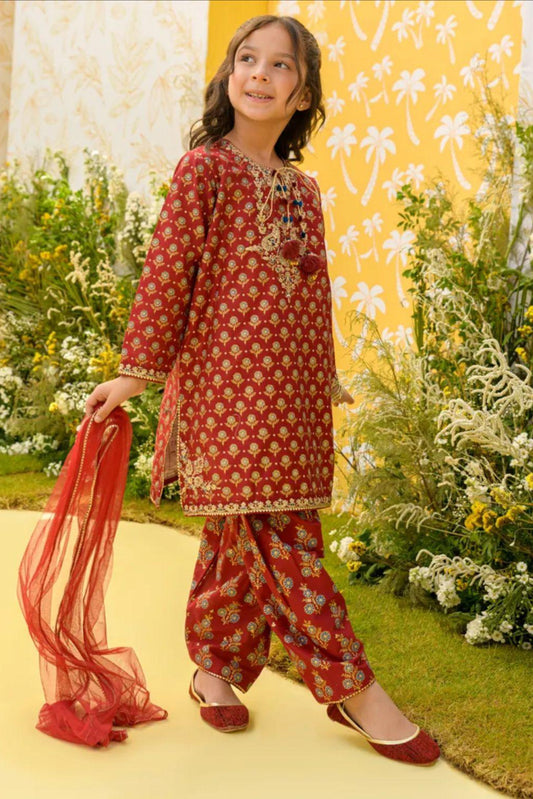 DFW-324C Maria B Heavy Embroidery 2Pc Lawn Suit