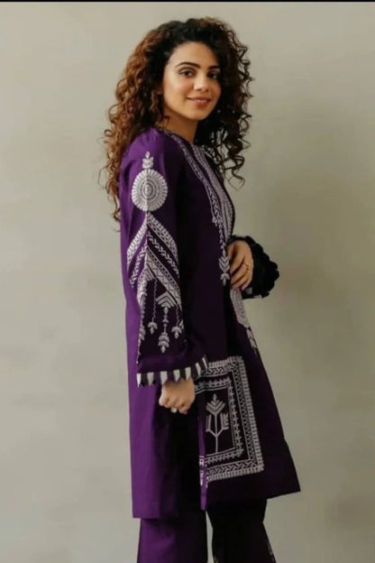 DFW-364 Ethnic Heavy Embroidery 2Pc Lawn Suit