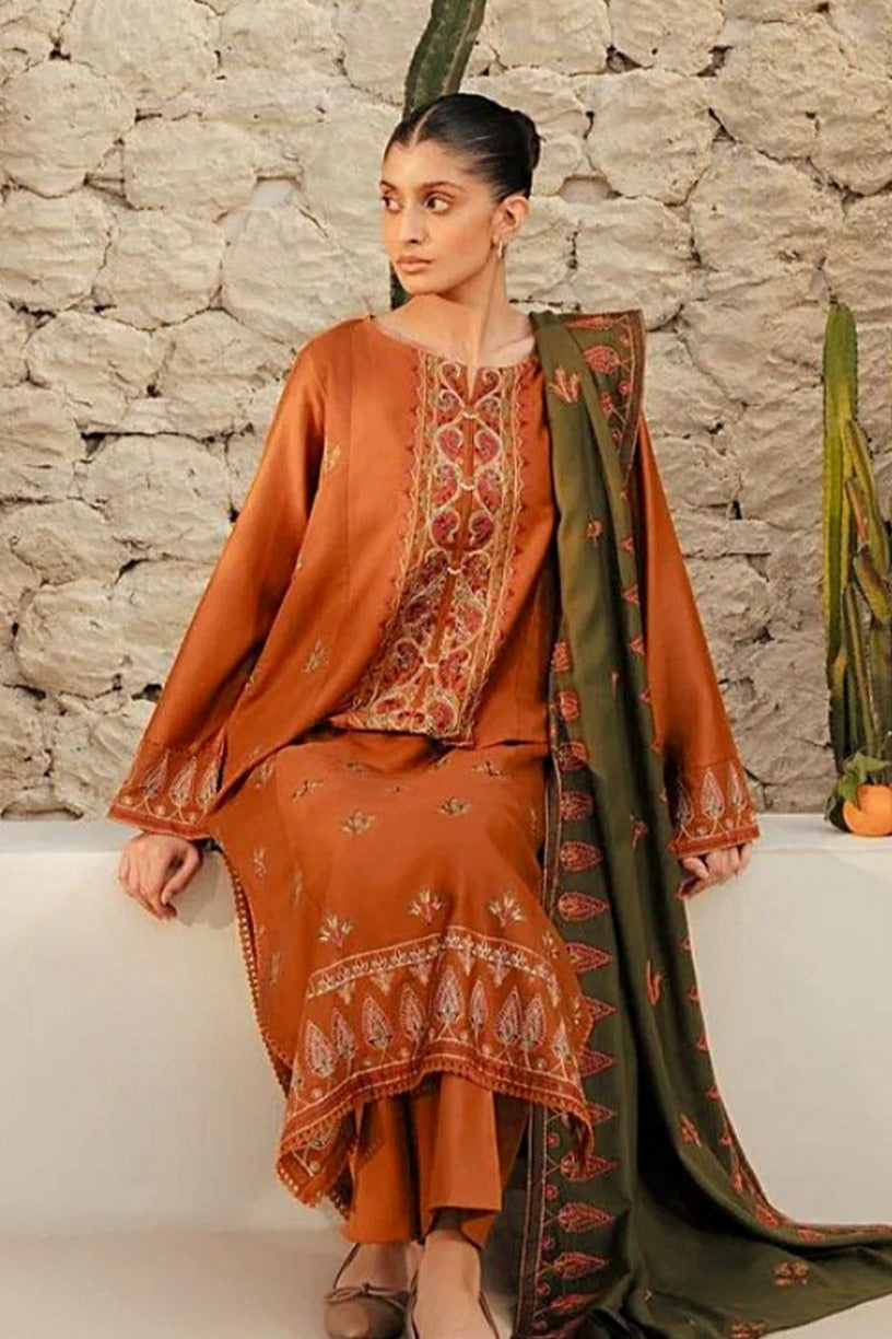 DFW-499 Beachtree Heavy Embroidery 3Pc Lawn Suit