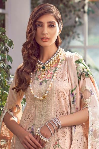 DFW-439 Maria B Heavy Embroidery 3Pc Lawn Suit