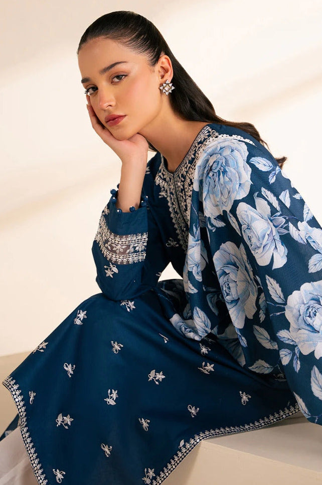 DFW-1048 Cross Stich Embroidery 3PC Dhanak Suit