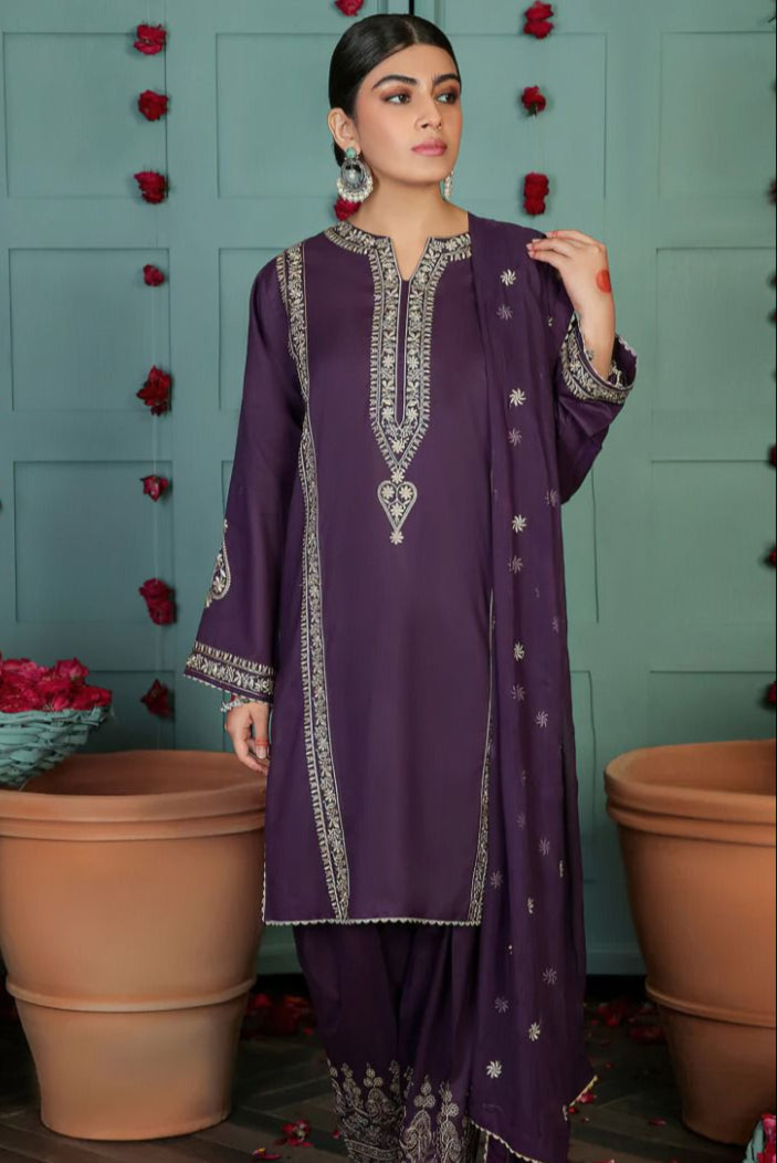 DFW-314 Zara Shah Jahan Heavy Embroidery 3Pc Lawn Dress