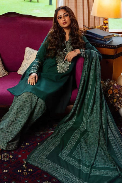 DFW-341 Maria B Heavy Embroidery 3Pc Lawn Suit