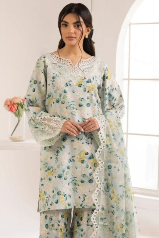 DFW-238 Mohangni Heavy Embroidery 3Pc Lawn Dress