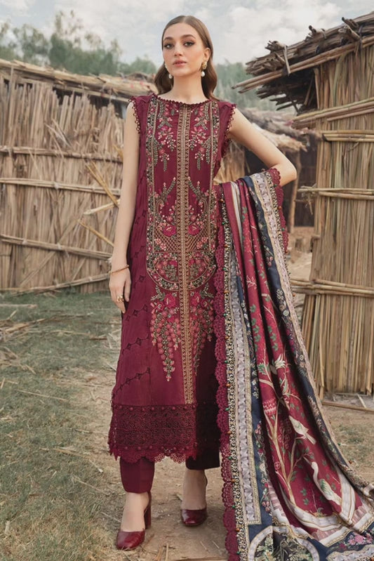 DFW-1113 Maria B Heavy Embroidery 3PC Dhanak Suit