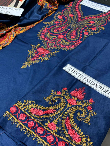 DFW-1145 Maria B Embroidery 3PC Dhanak Suit