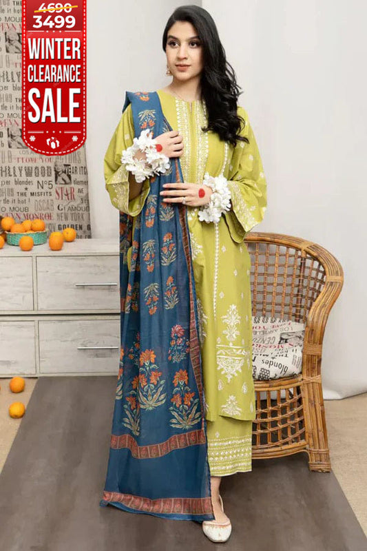 DFW-1166 Urge Heavy Embroidery 3PC Dhanak Suit