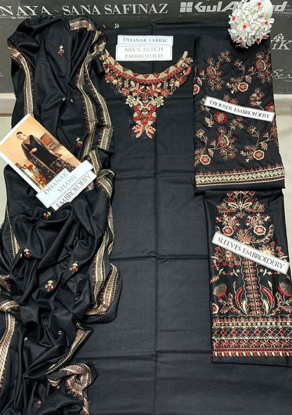 DFW-1146 Baroque Embroidery 3PC Dhanak Suit