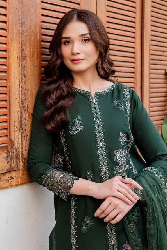 DFW-1156 Bareeze Heavy Embroidery 3PC Dhanak Suit