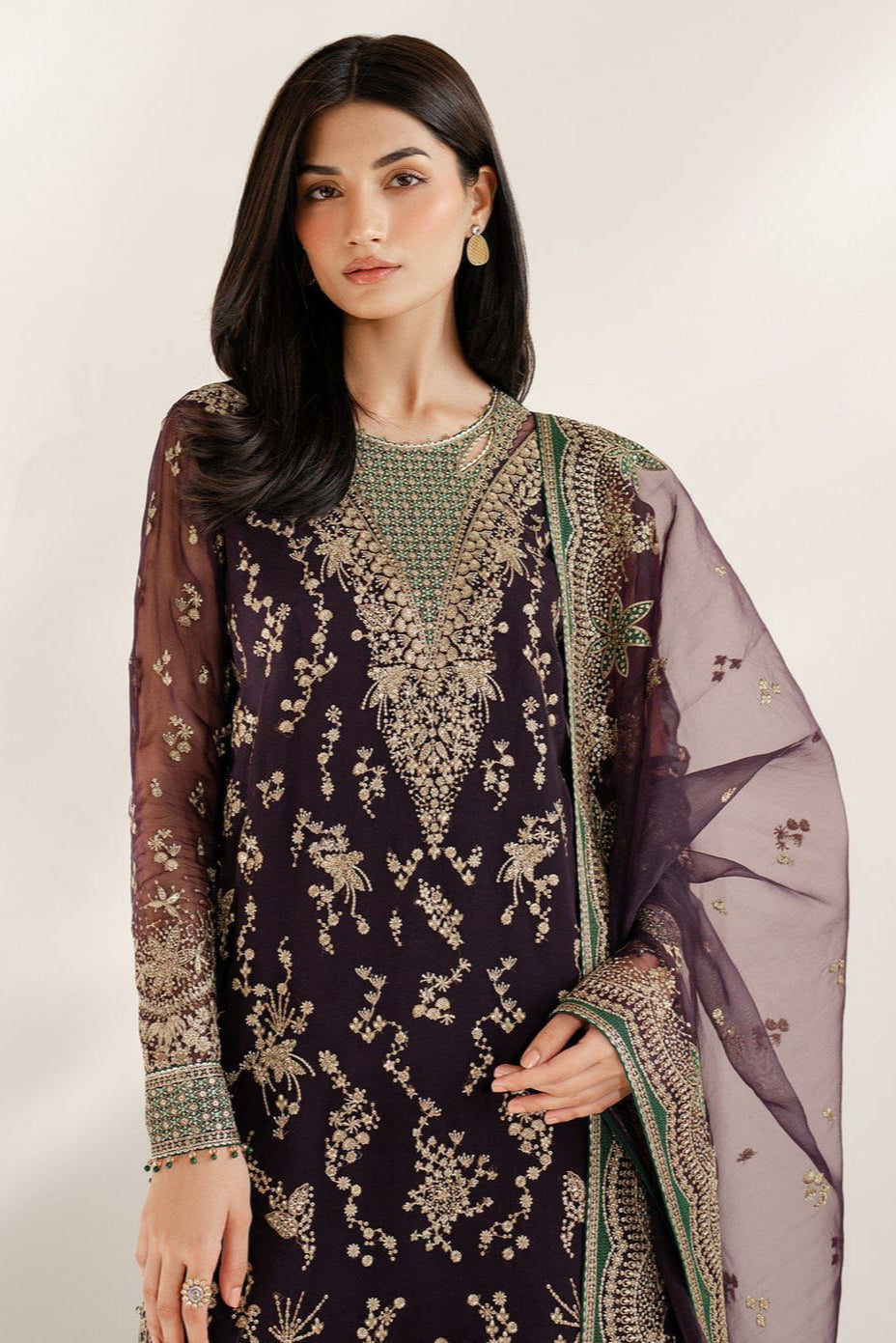 DFW-920 Jazmin Heavy Embroidery 3PC Dhanak Suit