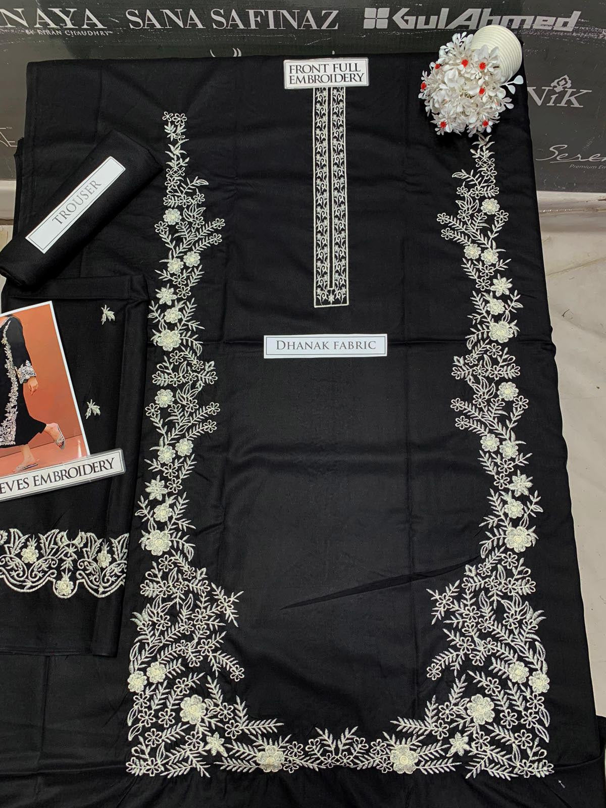 DFW-1032 Nakoosh Embroidery 2PC Dhanak Suit