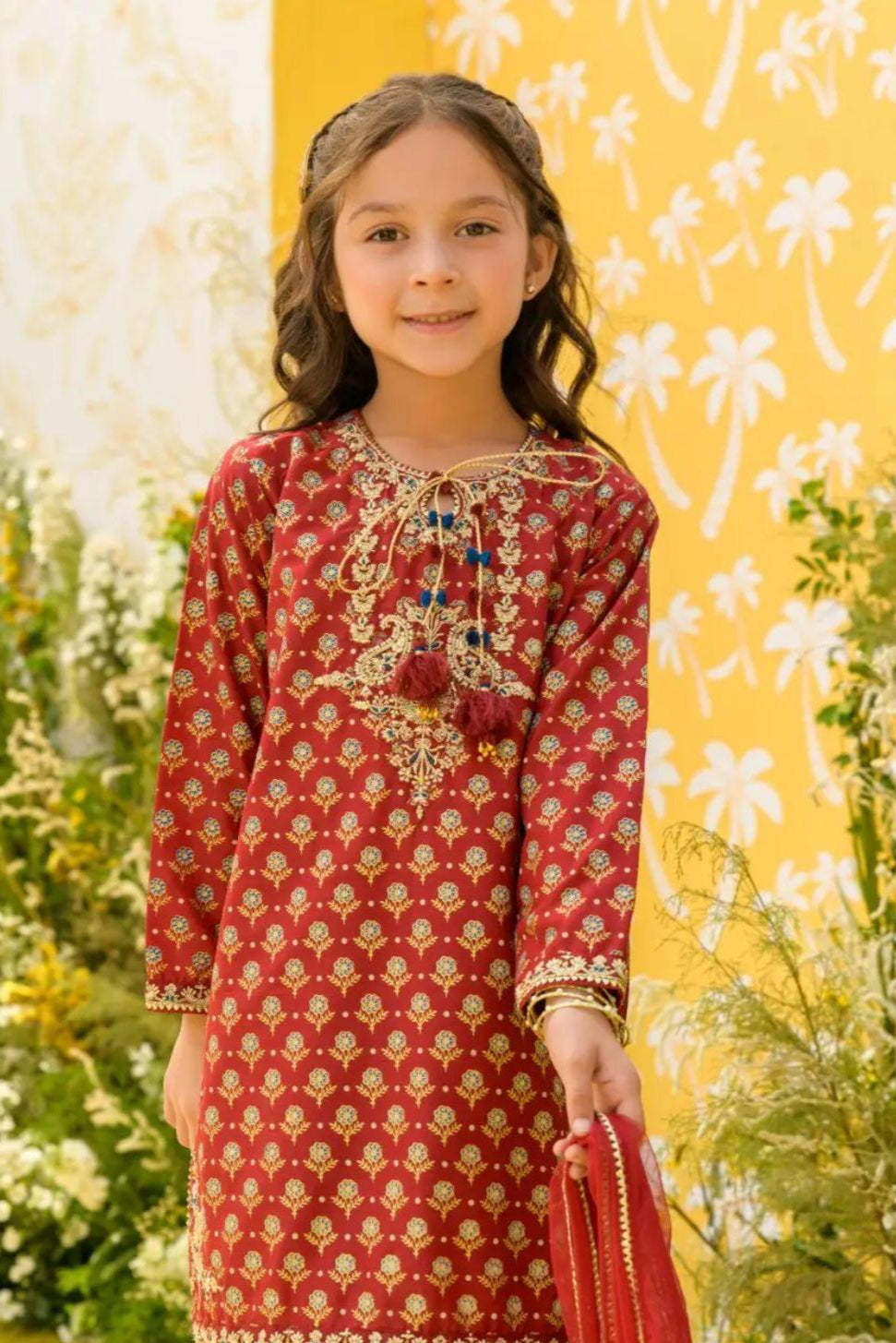 DFW-324C Maria B Heavy Embroidery 2Pc Lawn Suit