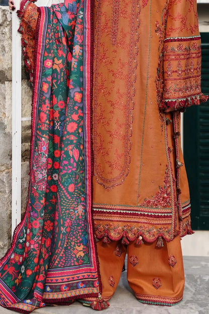 DFW-1188 Hussain Rehar Embroidery 3PC Dhanak Suit