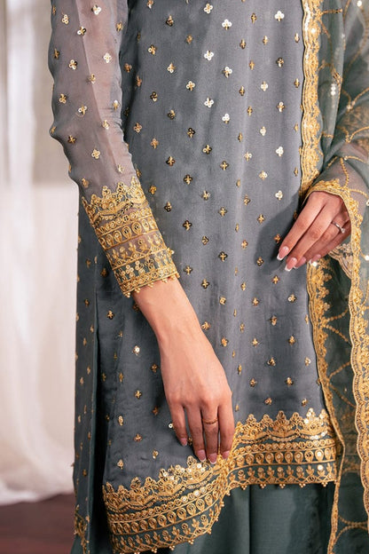 DFW-889 Cross Stitch Heavy Embroidery 3PC Dhanak Suit