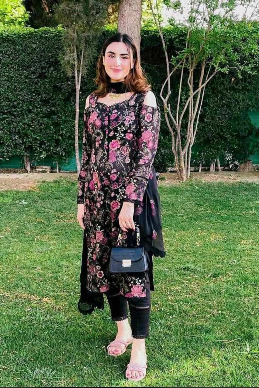 DFW-1317 Bareeze Heavy Embroidery 3PC Lawn Suit