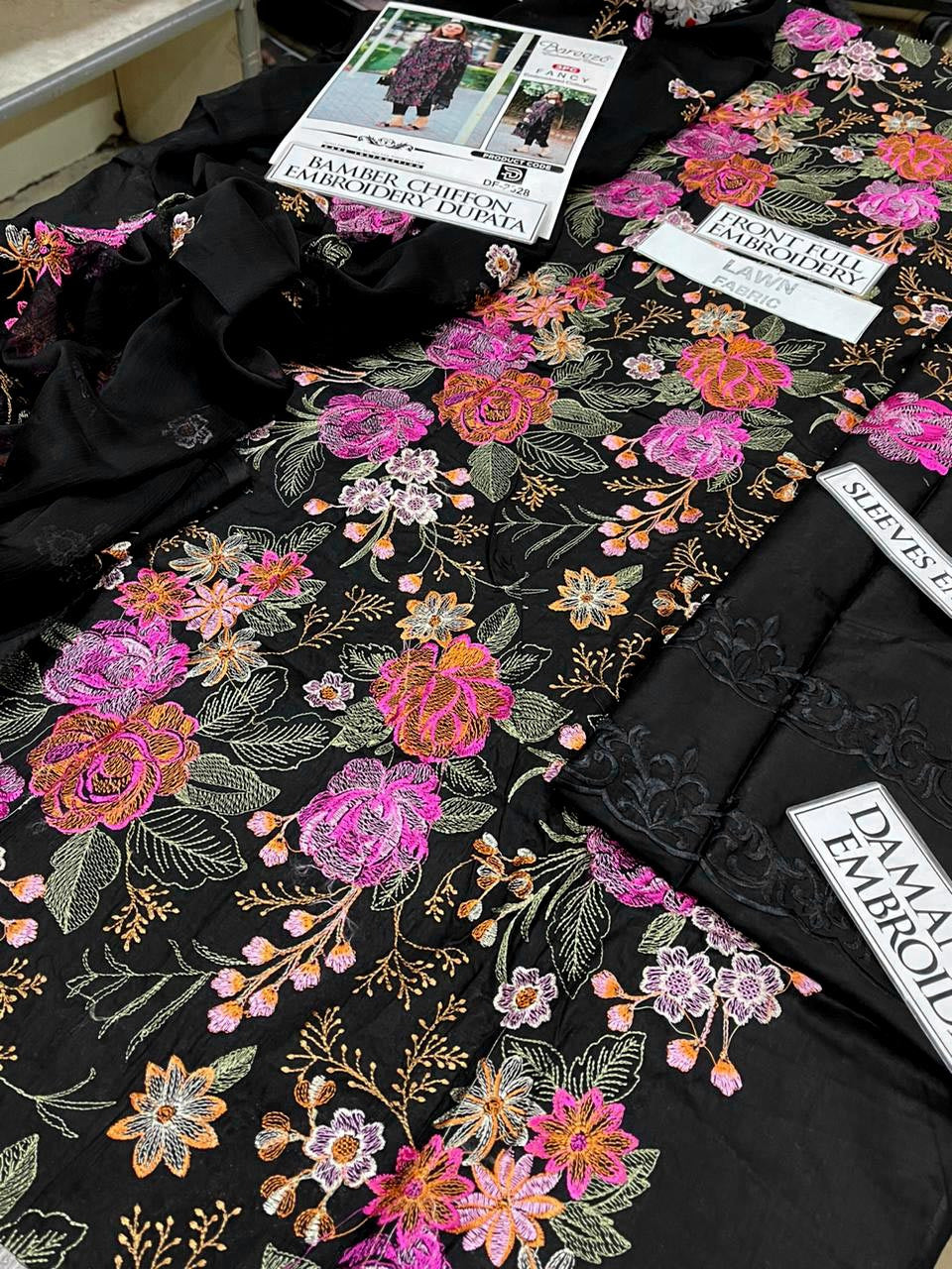 DFW-1317 Bareeze Heavy Embroidery 3PC Lawn Suit