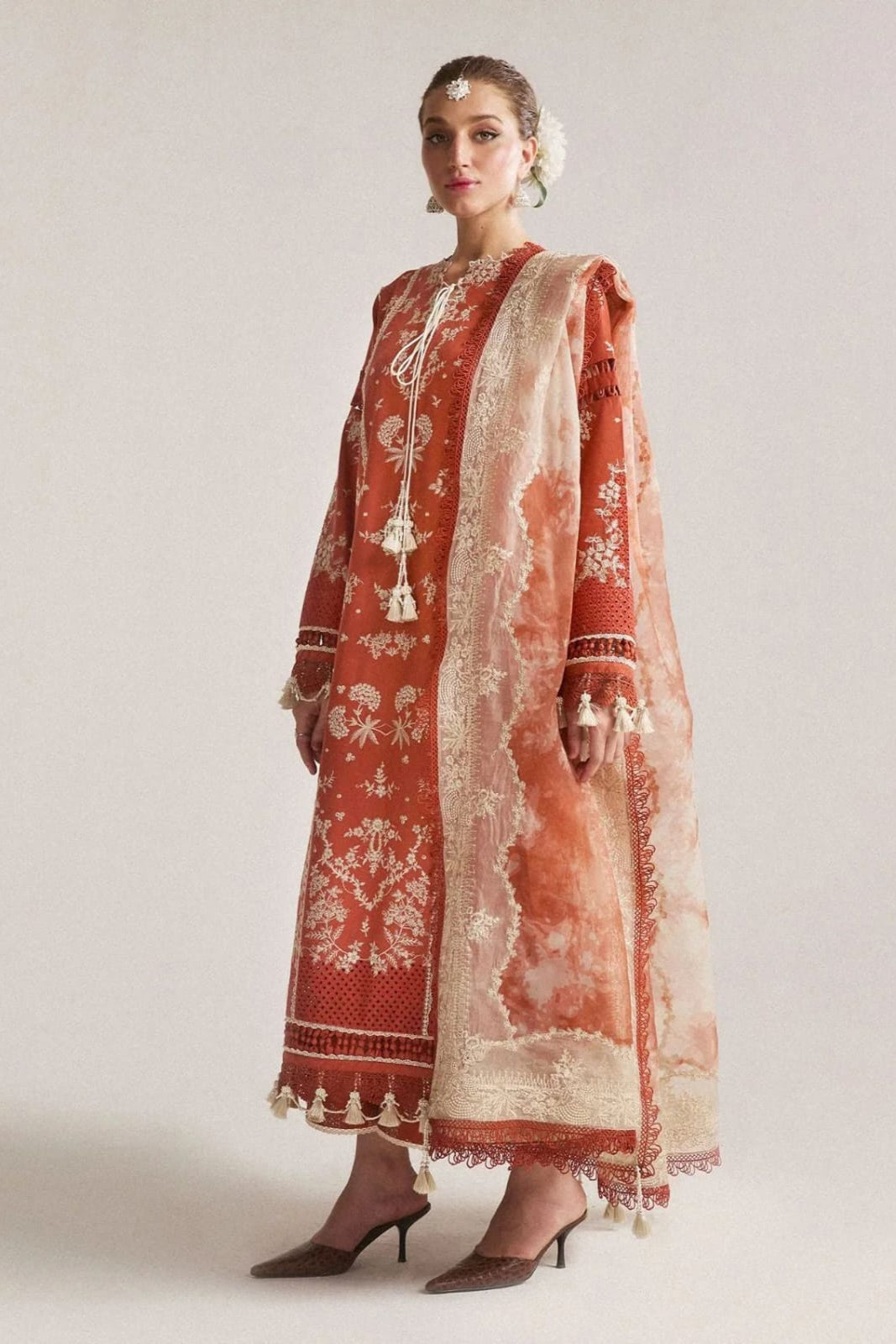 DFW-987 Hussain Rehar Heavy Embroidery 3PC Dhanak Suit