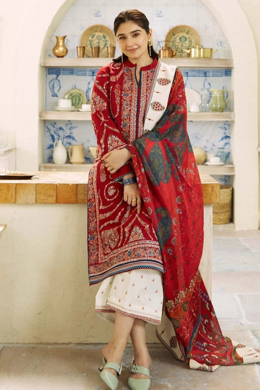 DFW-1225 Zara Shah Jahan Embroidery 3PC Dhanak Suit