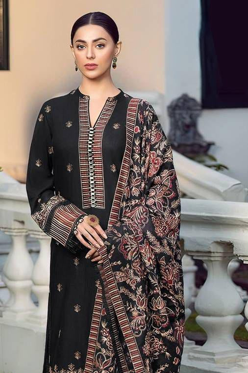 DFW-970 Bareeze Heavy Embroidery 3PC Dhanak Suit