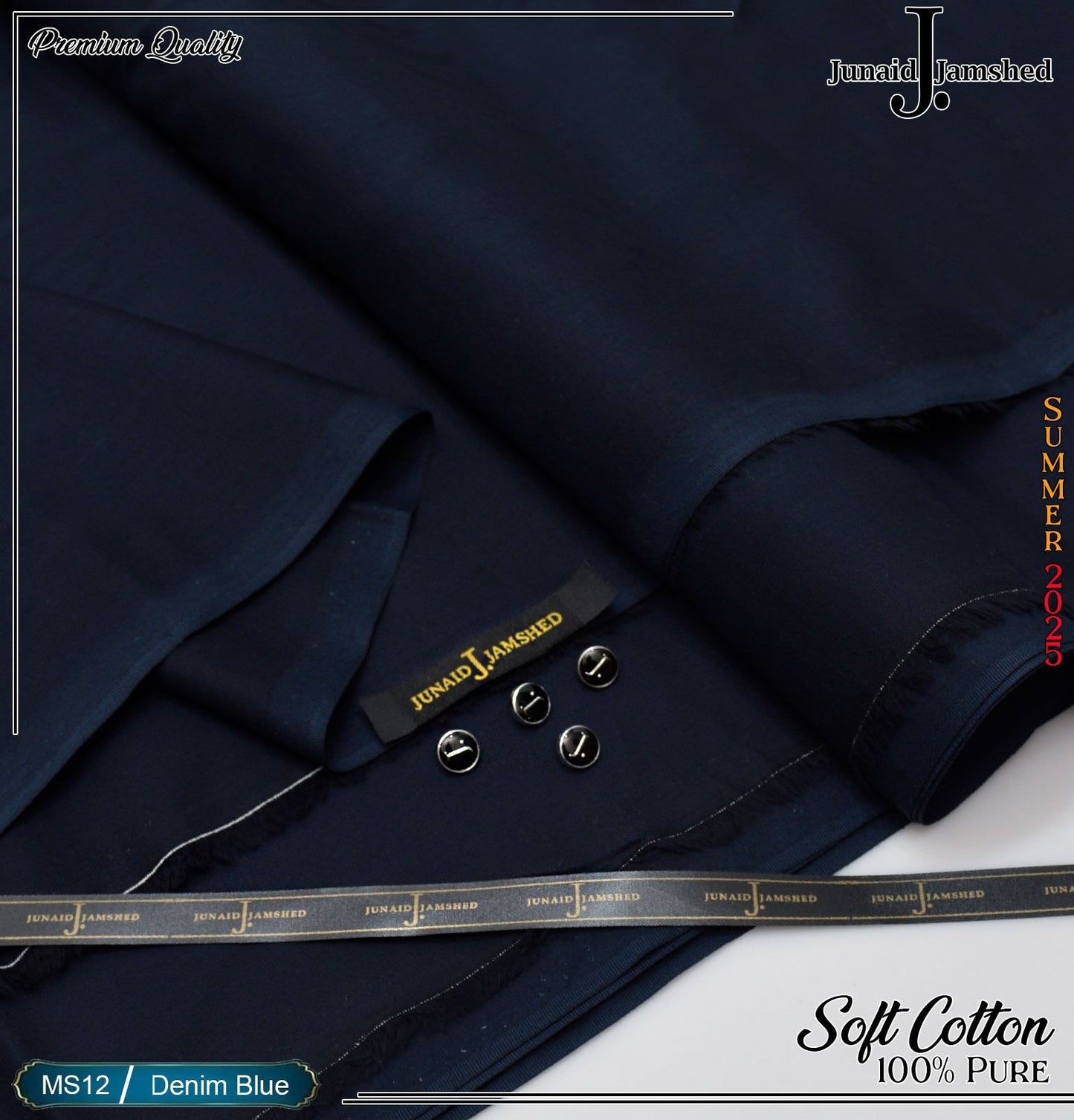 DFM-300 Junaid Jamshed Unstitched Soft Cotton Suit