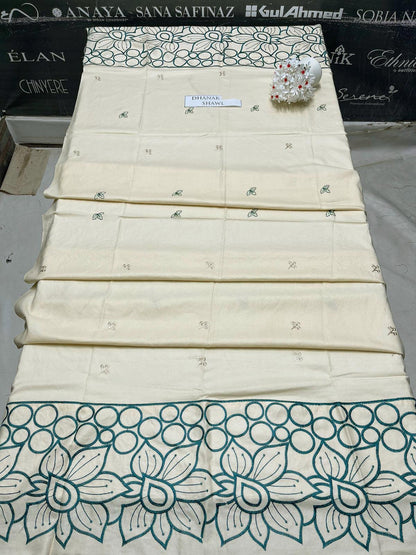 DFW-1002 Qalamkar Heavy Embroidery 3PC Dhanak Suit