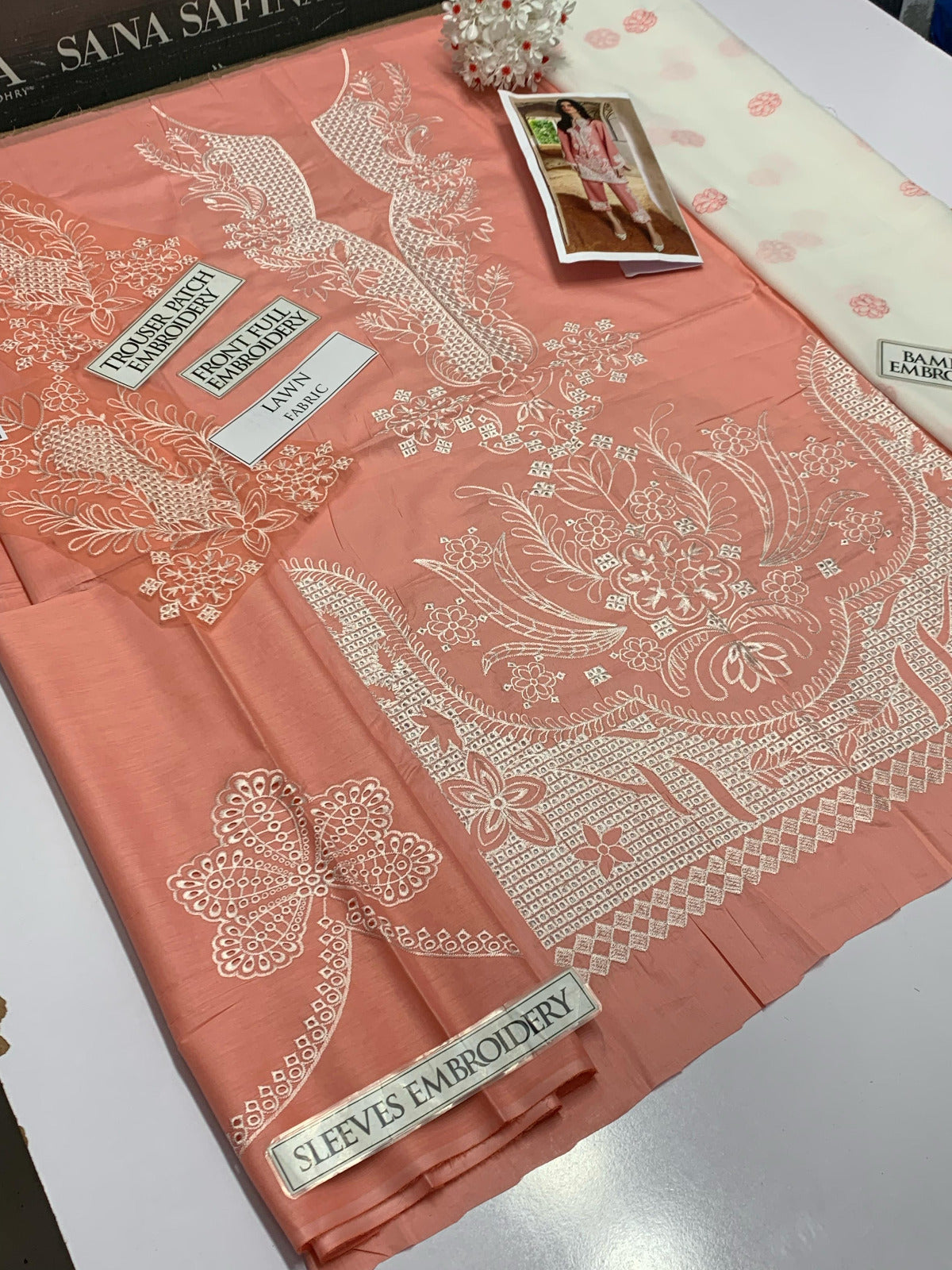DFW-602 Crimson Heavy Embroidery 3Pc Lawn Suit