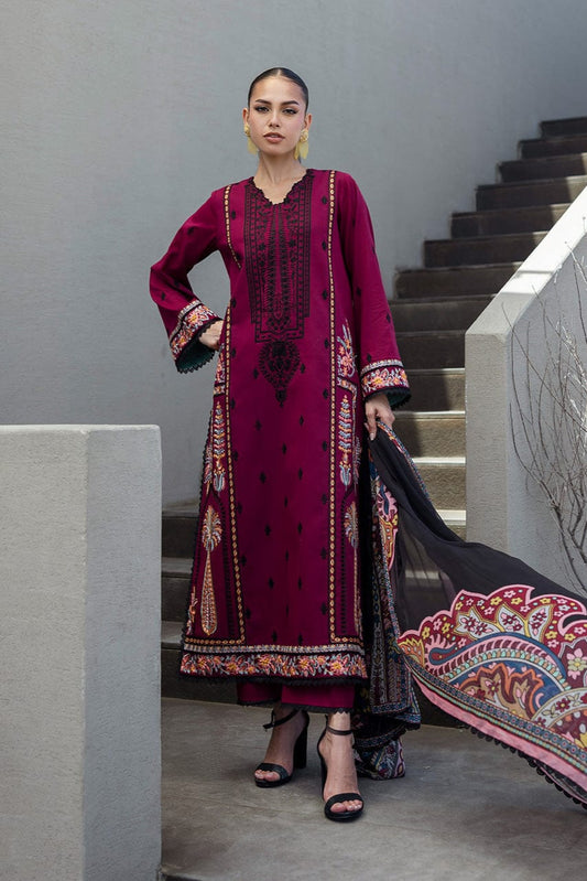 DFW-1026 Zainab Chottani Embroidery 3PC Dhanak Suit