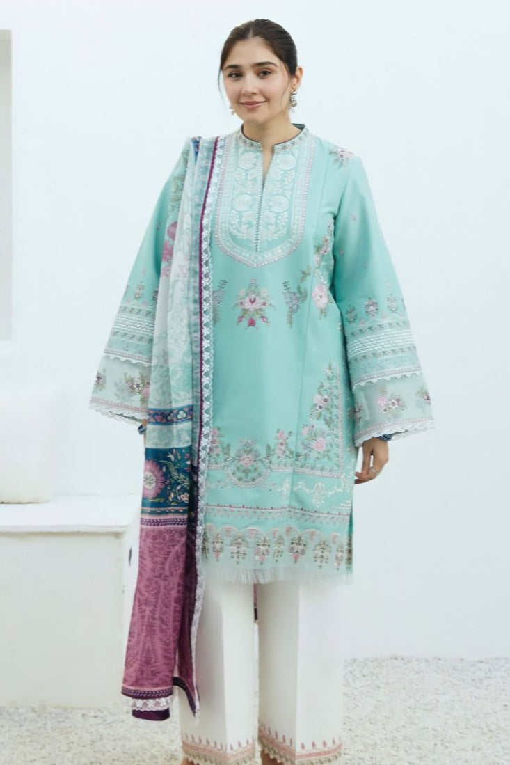 DFW-315 Zara Shah Jahan Heavy Embroidery 3Pc Lawn Dress