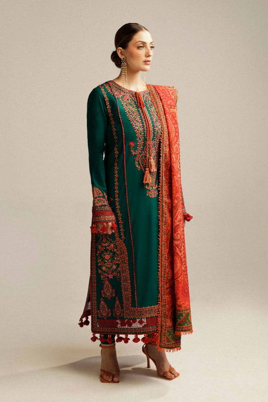 DFW-1003 Hussain Rehar Embroidery 3PC Dhanak Suit