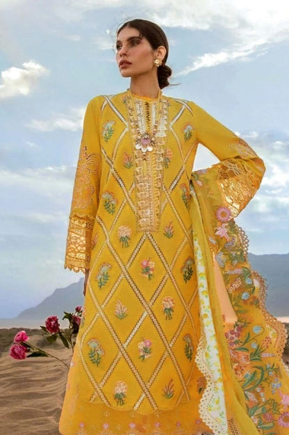 DFW-603 Maria B Heavy Embroidery 3Pc Lawn Suit