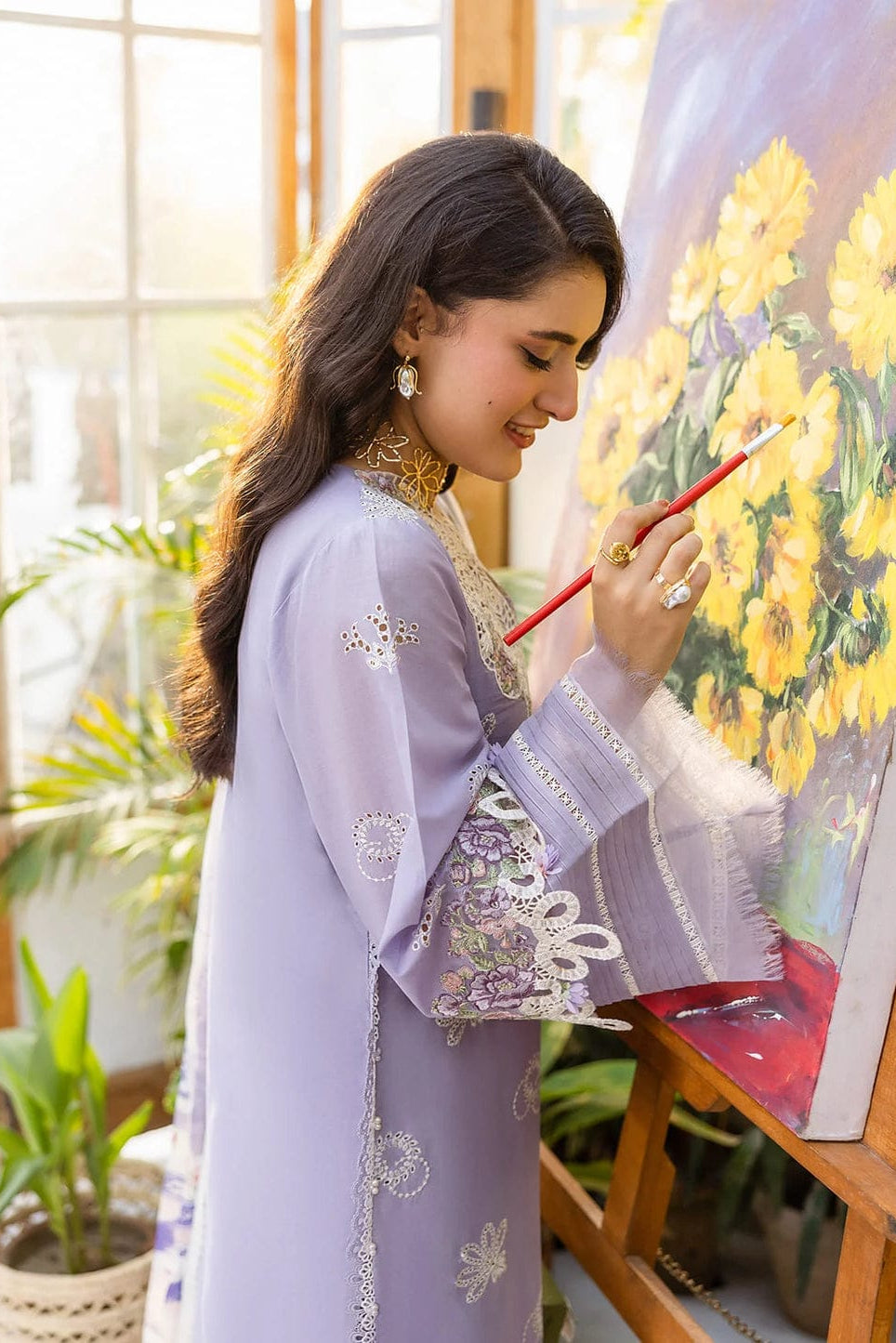 DFW-1092 Elaf Heavy Embroidery 3PC Dhanak Suit