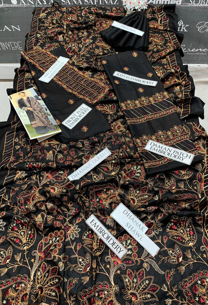 DFW-970 Bareeze Heavy Embroidery 3PC Dhanak Suit