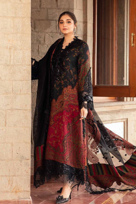 DFW-743 Maria B Embroidery 3Pc Lawn Suit