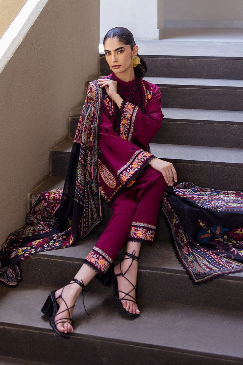 DFW-1026 Zainab Chottani Embroidery 3PC Dhanak Suit