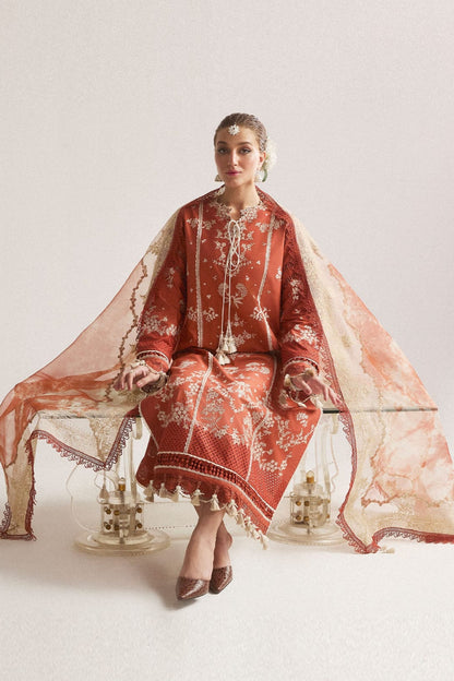 DFW-987 Hussain Rehar Heavy Embroidery 3PC Dhanak Suit