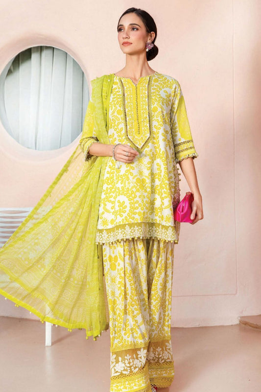 DFW-426 Maria B Embroidery 3Pc Lawn Suit