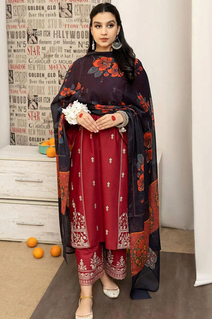 DFW-589 Urge Heavy Embroidery 3Pc Lawn Suit