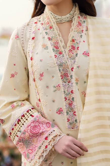 DFW-885 Qalamkar Nazir Heavy Embroidery 3PC Lawn Suit