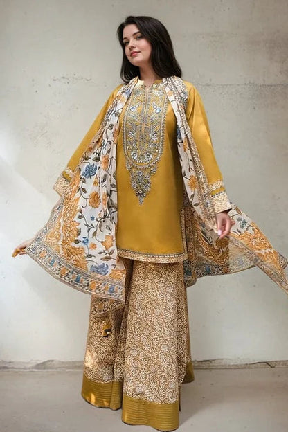 DFW-1127 Sapphire Embroidery 3PC Karandi Suit